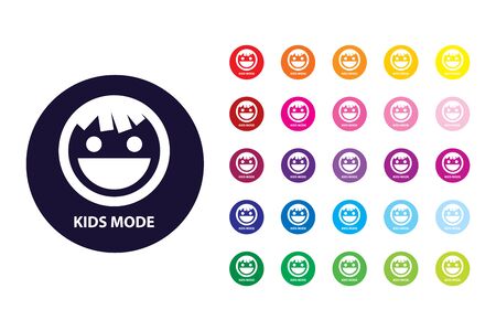 Kids mode sign icon. Kids mode color symbol.のイラスト素材