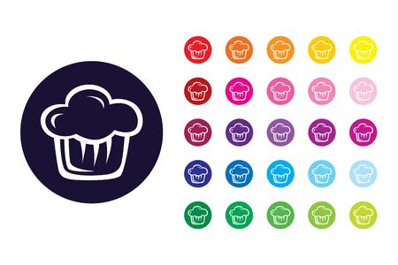 Cupcake sign icon. Cupcake color symbol.のイラスト素材