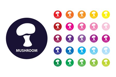 Mushroom sign icon. Mushroom color symbol.のイラスト素材