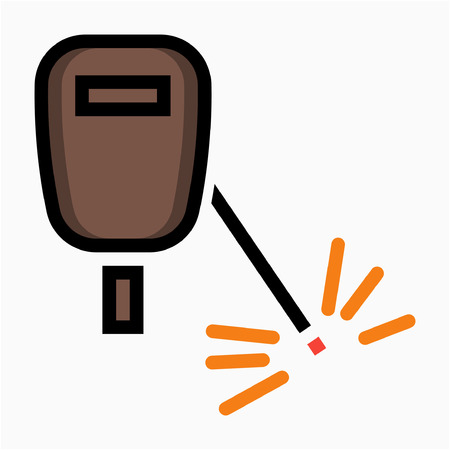 Flat welder pixel perfect vector iconのイラスト素材