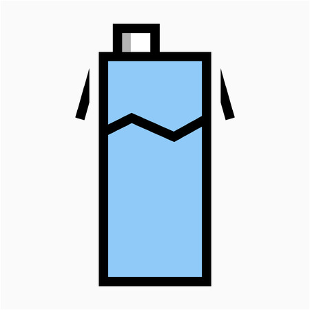 Coloured outline Milk pixel perfect vector iconのイラスト素材