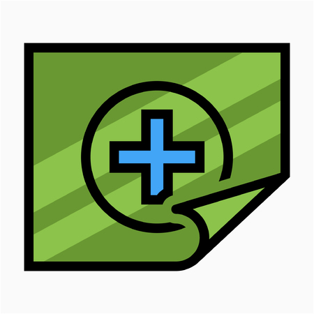 Coloured outline Safety label pixel perfect vector iconのイラスト素材