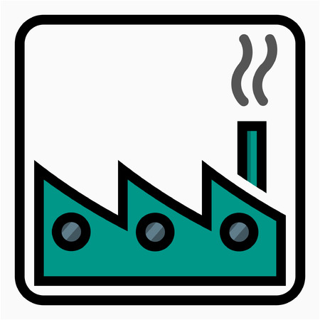 Coloured outline General industry pixel perfect vector iconのイラスト素材