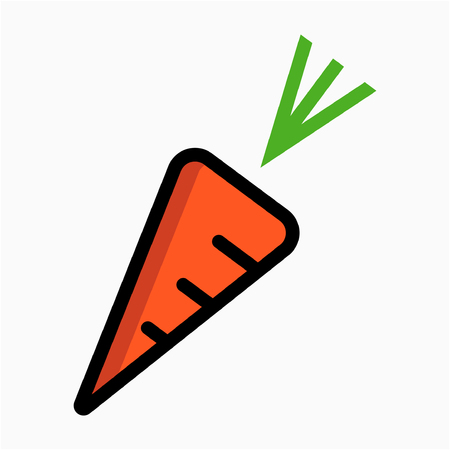 Coloured outline Carrot pixel perfect vector iconのイラスト素材