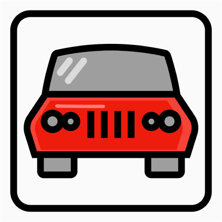 Coloured outline Automotive Industry pixel perfect vector iconのイラスト素材
