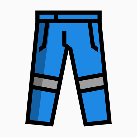Coloured outline labor trousers pixel perfect vector iconのイラスト素材