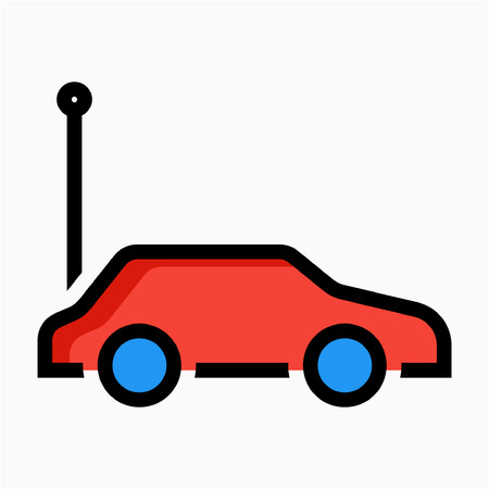 Coloured outline toy pixel perfect vector iconのイラスト素材