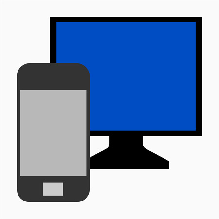 Flat electronic shop pixel perfect vector iconのイラスト素材