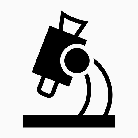Glyph microscope pixel perfect vector iconのイラスト素材