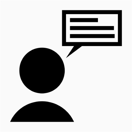 Glyph speaking lession pixel perfect vector icon