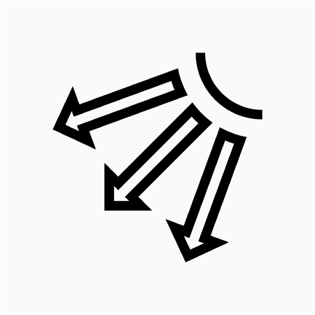 Outline direction pixel perfect vector iconのイラスト素材