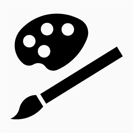 Glyph artist pixel perfect vector iconのイラスト素材