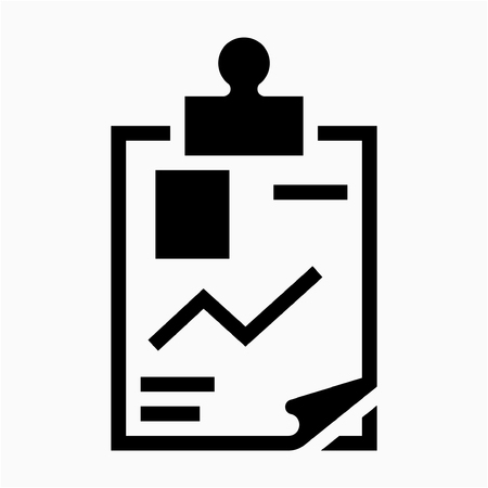 Glyph medical record holder pixel perfect vector iconのイラスト素材