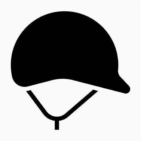Glyph safety helmet pixel perfect vector iconのイラスト素材