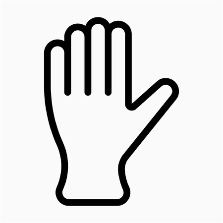 Outline rubber glove pixel perfect vector iconのイラスト素材