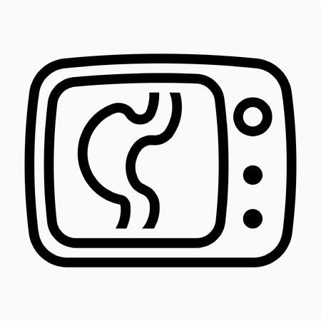 Outline echography pixel perfect vector iconのイラスト素材