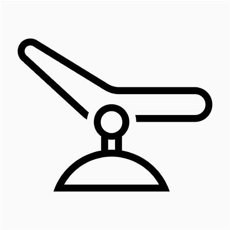 Outline examination chair pixel perfect vector iconのイラスト素材