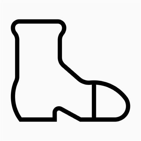 Outline safety boot pixel perfect vector iconのイラスト素材