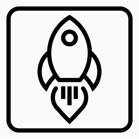 Outline aerospace industry pixel perfect vector iconのイラスト素材