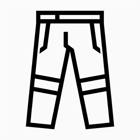 Outline labor trousers pixel perfect vector iconのイラスト素材