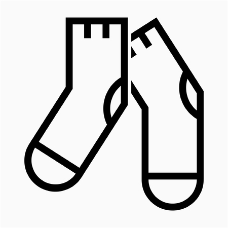 Outline stockings pixel perfect vector iconのイラスト素材