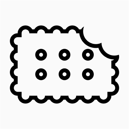 Outline biscuit pixel perfect vector iconのイラスト素材