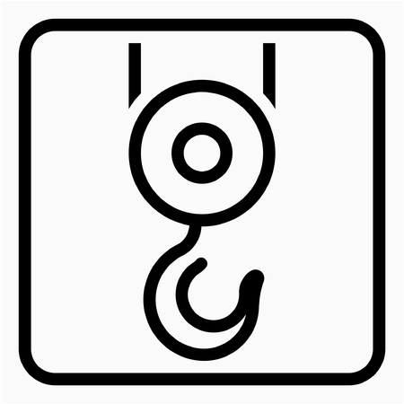 Outline crane industry pixel perfect vector iconのイラスト素材