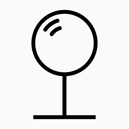 Outline Safety mirror pixel perfect vector iconのイラスト素材