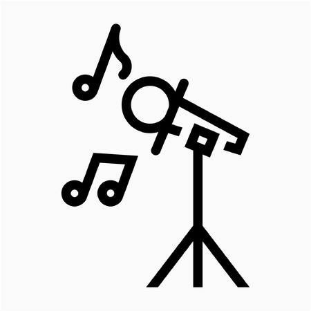 Outline singer pixel perfect vector iconのイラスト素材