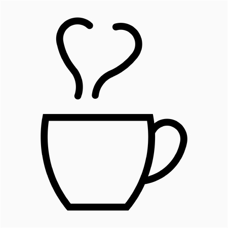 Outline Tea pixel perfect vector iconのイラスト素材