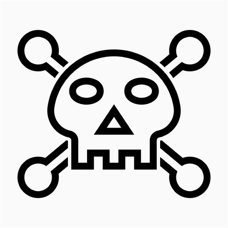 Outline high voltage sign pixel perfect vector iconのイラスト素材