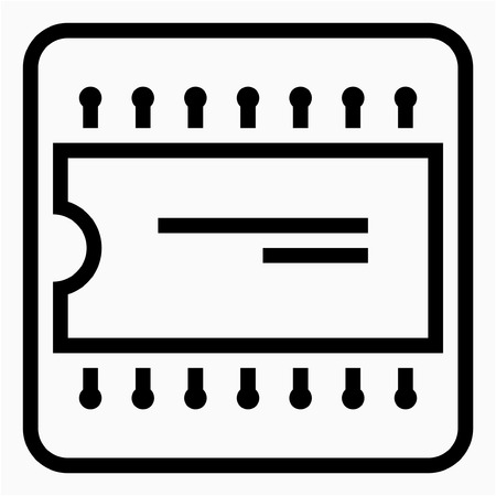 Outline Electronics industry pixel perfect vector iconのイラスト素材