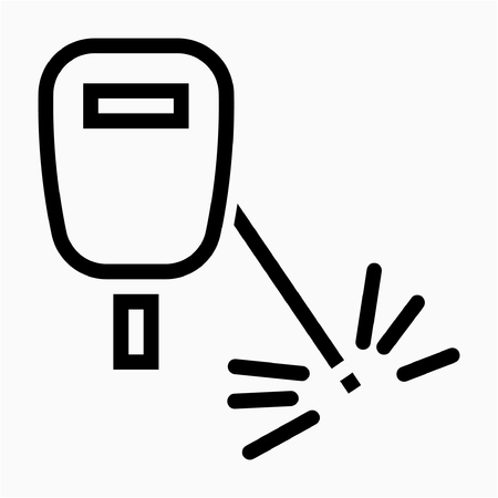 Outline welder pixel perfect vector iconのイラスト素材