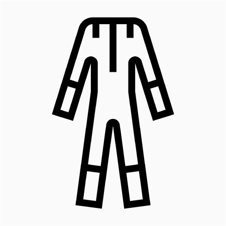 Outline labor suit pixel perfect vector iconのイラスト素材