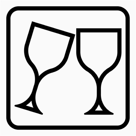 Outline Glass industry pixel perfect vector iconのイラスト素材