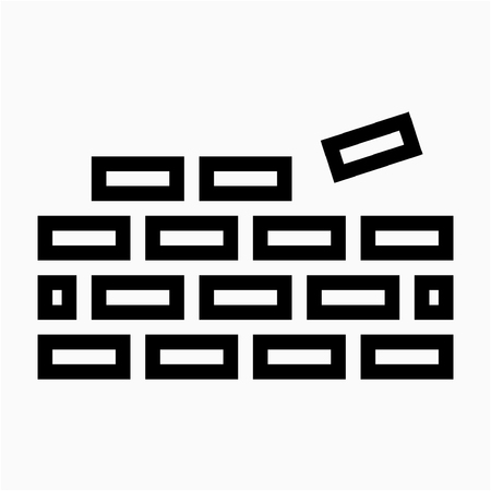 Outline Building worker pixel perfect vector iconのイラスト素材