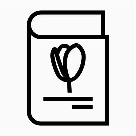 Outline book library pixel perfect vector iconのイラスト素材