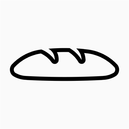 Outline baguette pixel perfect vector iconのイラスト素材