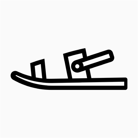 Outline slipper pixel perfect vector iconのイラスト素材
