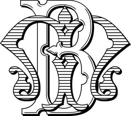 MB Classic Monogram Isolatedのイラスト素材