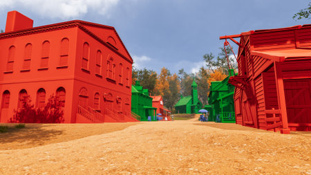 3D rendering. An immersive natural environment. Landscape to illustrate sustainable development...