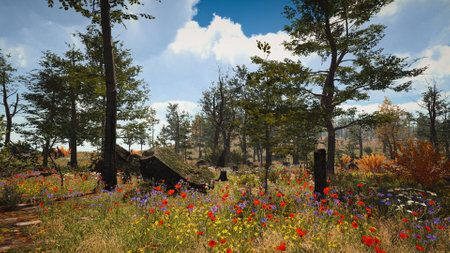 3D Render Background to ecology and sustainable development, environmental concept to safeguard...