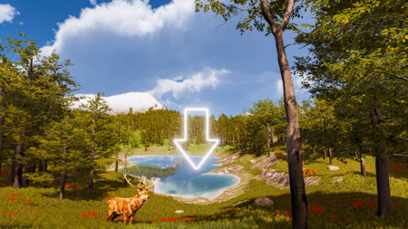 Graphic resources for sustainable development goals, biodiversity, a growing economy and ecology. 3d renderingの写真素材