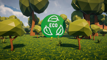Graphic resources for sustainable development goals, biodiversity, a growing economy and ecology. 3d...