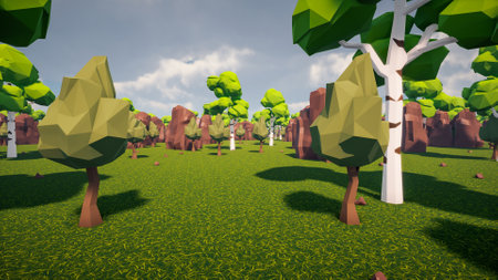 Graphic resources for sustainable development goals, biodiversity, a growing economy and ecology. 3d rendering and low polyの写真素材