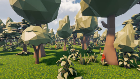 Graphic resources for sustainable development goals, biodiversity, a growing economy and ecology. 3d rendering and low polyの写真素材