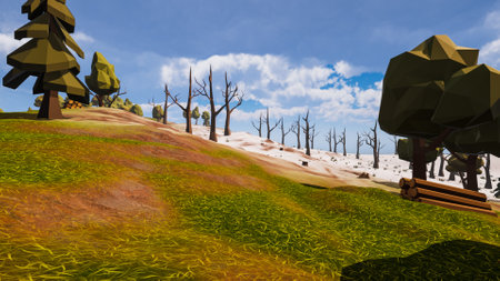 Graphic resources polygon style for sustainable development goals, biodiversity, a growing economy and ecology. 3d renderingの写真素材