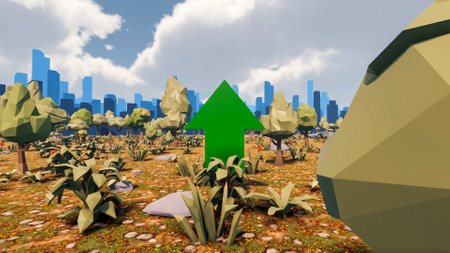 Graphic resources for sustainable development goals, biodiversity, a growing economy and ecology. 3d...