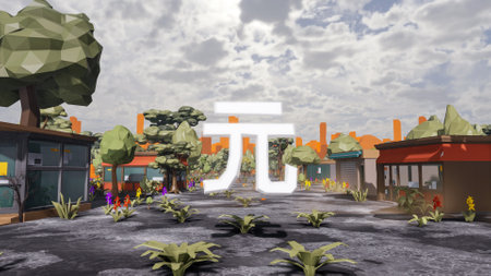 Graphic resources for sustainable development goals biodiversity a growing economy and ecology 3D render and low polyの写真素材