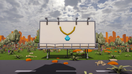 Graphic resources for sustainable development goals biodiversity a growing economy and ecology 3D render and low polyの写真素材